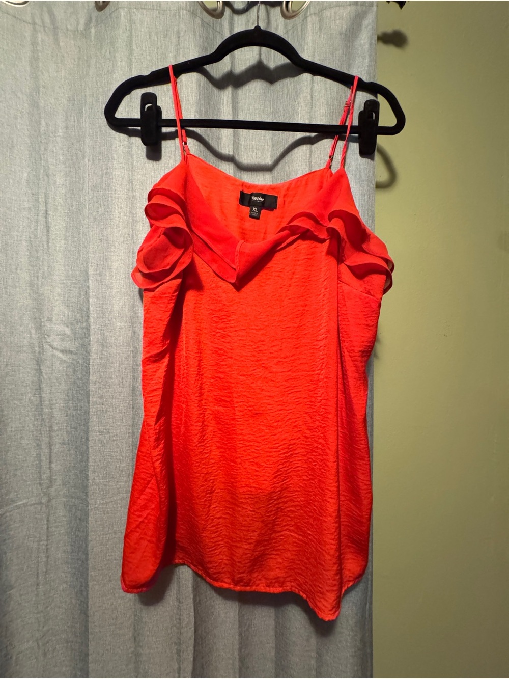 Mossimo Red Ruffle-Trim Spaghetti Strap Cami
